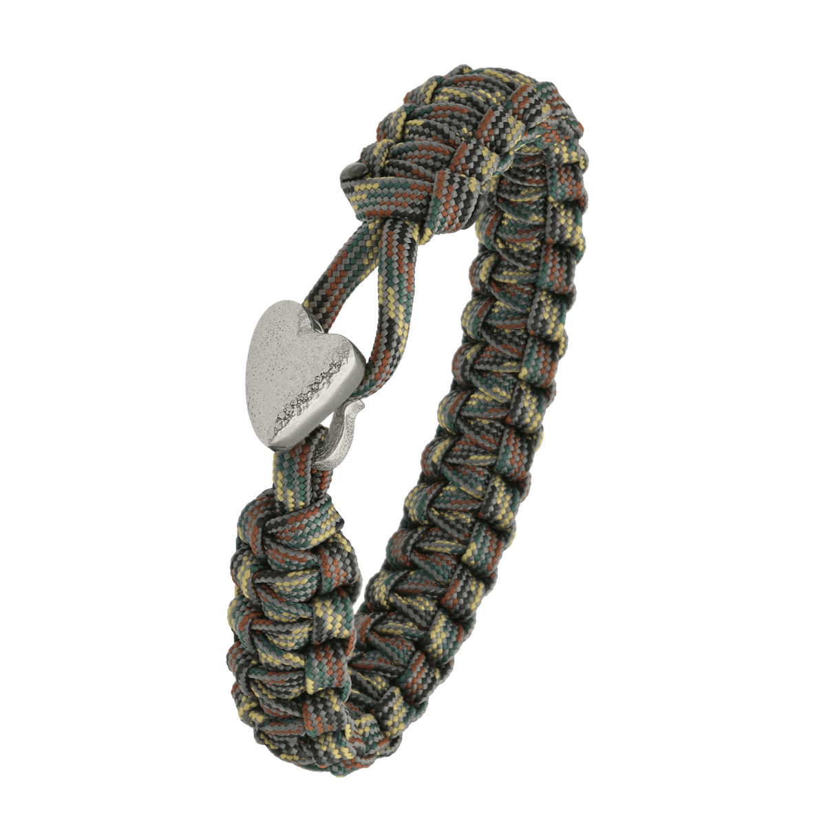 From Soldier to Soldier — FSTS Bracelet Camouflage with Sterling Silver Heart Lock From Soldier to Soldier FSTS Bracelet Camouflage with Sterling Silver Heart Lock — Armbånd