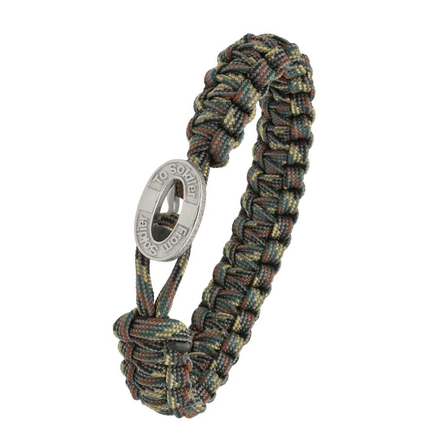 From Soldier to Soldier — FSTS Bracelet Camouflage with Sterling Silver Lock From Soldier to Soldier FSTS Bracelet Camouflage with Sterling Silver Lock — Armbånd
