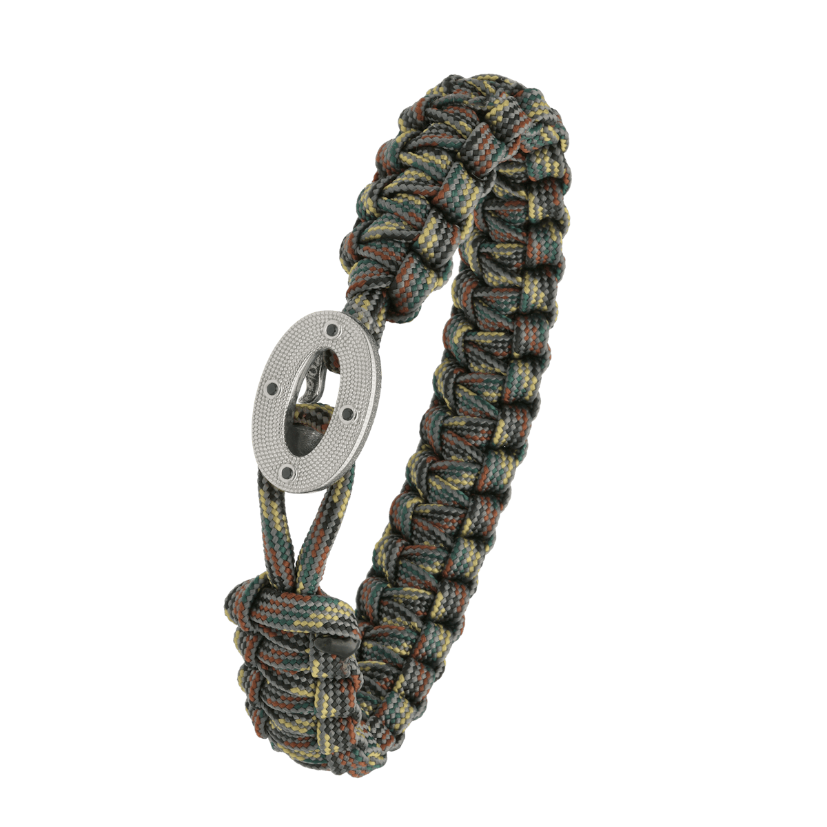 From Soldier to Soldier — FSTS Bracelet Camouflage with Sterling Silver Maritime Lock From Soldier to Soldier FSTS Bracelet Camouflage with Sterling Silver Maritime Lock — Armbånd