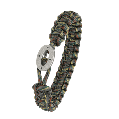 From Soldier to Soldier — FSTS Bracelet Camouflage with Sterling Silver Maritime Lock From Soldier to Soldier FSTS Bracelet Camouflage with Sterling Silver Maritime Lock — Bransoletka