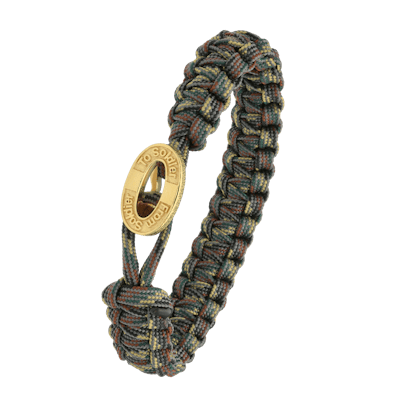 From Soldier to Soldier — FSTS Bracelet Camouflage with Gold Plated Sterling Silver Lock From Soldier to Soldier FSTS Bracelet Camouflage with Gold Plated Sterling Silver Lock — Bransoletka