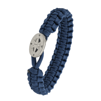 From Soldier to Soldier — FSTS Bracelet Blue with Sterling Silver Compass Lock From Soldier to Soldier FSTS Bracelet Blue with Sterling Silver Compass Lock — Bransoletka