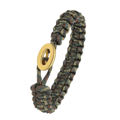 From Soldier to Soldier — FSTS Bracelet Camouflage with Brushed Gold Plated Sterling Silver Lock From Soldier to Soldier FSTS Bracelet Camouflage with Brushed Gold Plated Sterling Silver Lock — Bransoletka