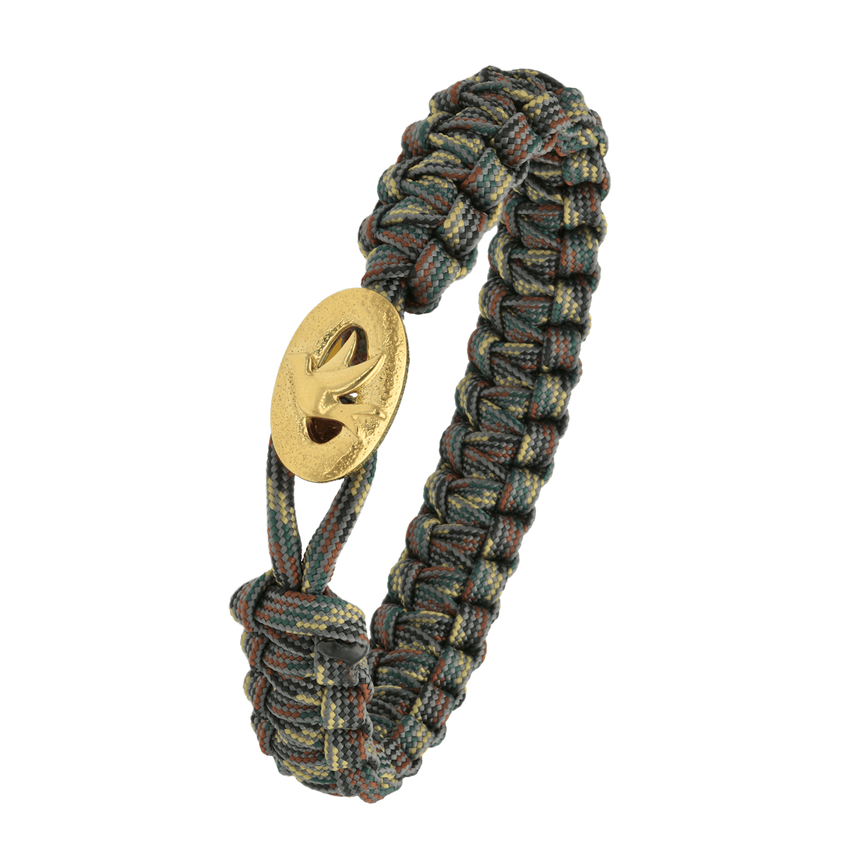 From Soldier to Soldier — FSTS Bracelet Camouflage with Gold Plated Sterling Silver Peace Dove Lock From Soldier to Soldier FSTS Bracelet Camouflage with Gold Plated Sterling Silver Peace Dove Lock — Armbånd