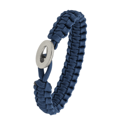 From Soldier to Soldier — FSTS Bracelet Blue with Brushed Sterling Silver Lock From Soldier to Soldier FSTS Bracelet Blue with Brushed Sterling Silver Lock — Bransoletka