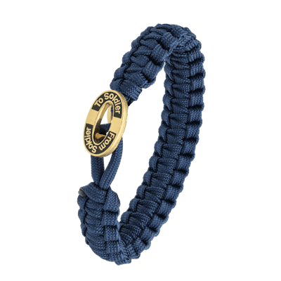 From Soldier to Soldier — FSTS Bracelet Blue with Gold Plated Sterling Silver Black Enamel Lock From Soldier to Soldier FSTS Bracelet Blue with Gold Plated Sterling Silver Black Enamel Lock — Bransoletka