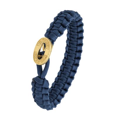 From Soldier to Soldier — FSTS Bracelet Blue with Gold Plated Sterling Silver Lock From Soldier to Soldier FSTS Bracelet Blue with Gold Plated Sterling Silver Lock — Bransoletka