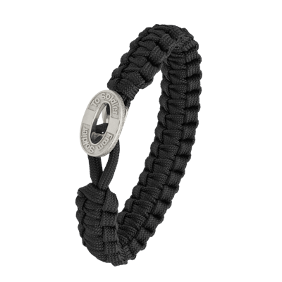 From Soldier to Soldier — FSTS Bracelet Black with Sterling Silver Lock From Soldier to Soldier FSTS Bracelet Black with Sterling Silver Lock — Bransoletka