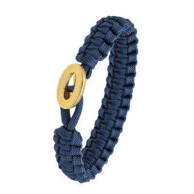 From Soldier to Soldier — FSTS Bracelet Blue with Brushed Gold Plated Sterling Silver Lock From Soldier to Soldier FSTS Bracelet Blue with Brushed Gold Plated Sterling Silver Lock — Bransoletka