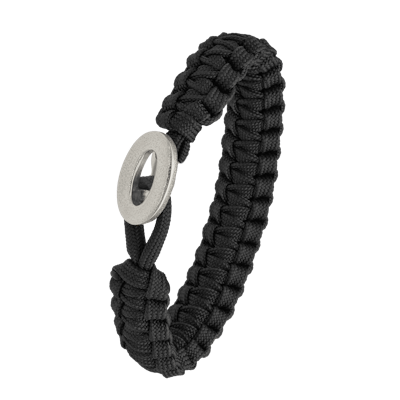 From Soldier to Soldier — FSTS Bracelet Black with Brushed Sterling Silver Lock From Soldier to Soldier FSTS Bracelet Black with Brushed Sterling Silver Lock — Bransoletka