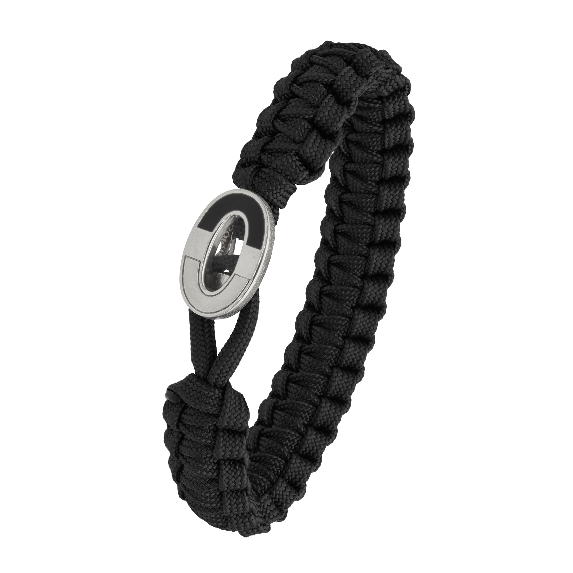 From Soldier to Soldier FSTS Bracelet Black with Dark Bright Sterling Silver Lock — Bransoletka