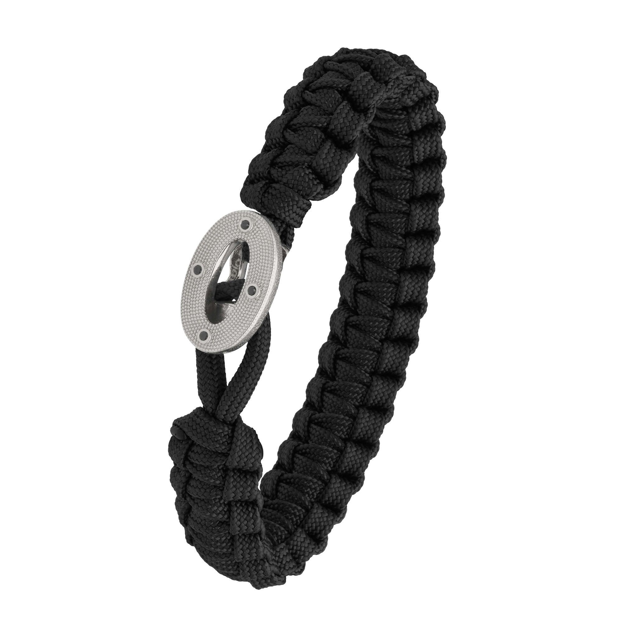 From Soldier to Soldier FSTS Bracelet Black with Maritime Sterling Silver Lock — Bransoletka