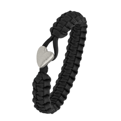 From Soldier to Soldier — FSTS Bracelet Black with Sterling Silver Heart Lock From Soldier to Soldier FSTS Bracelet Black with Sterling Silver Heart Lock — Bransoletka