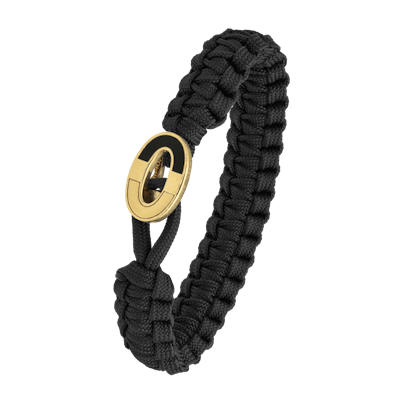 From Soldier to Soldier — FSTS Bracelet Black with Dark Bright Gold Plated Sterling Silver Lock From Soldier to Soldier FSTS Bracelet Black with Dark Bright Gold Plated Sterling Silver Lock — Bransoletka