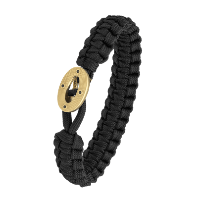 From Soldier to Soldier — FSTS Bracelet Black with Maritime Gold Plated Sterling Silver Lock From Soldier to Soldier FSTS Bracelet Black with Maritime Gold Plated Sterling Silver Lock — Bransoletka