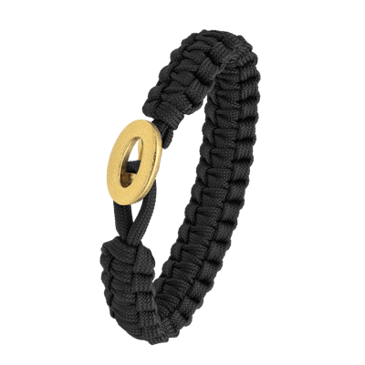 From Soldier to Soldier — FSTS Bracelet Black with Brushed Gold Plated Sterling Silver Lock From Soldier to Soldier FSTS Bracelet Black with Brushed Gold Plated Sterling Silver Lock — Bransoletka