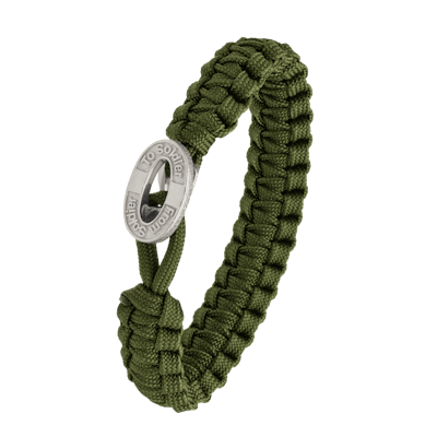 From Soldier to Soldier — FSTS Bracelet Green with Sterling Silver Lock From Soldier to Soldier FSTS Bracelet Green with Sterling Silver Lock — Bransoletka