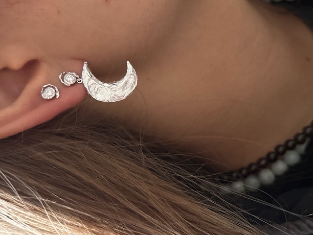 STINE A Jewelry Claire de Lune Flow Earring Silver - Left — Boucle d'oreille