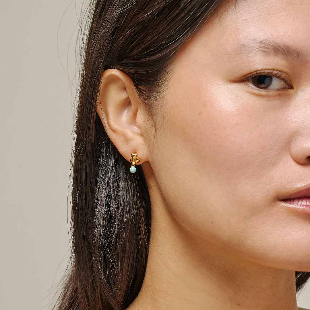 Enamel Copenhagen Nara Ball Earrings Mint — Øreringe