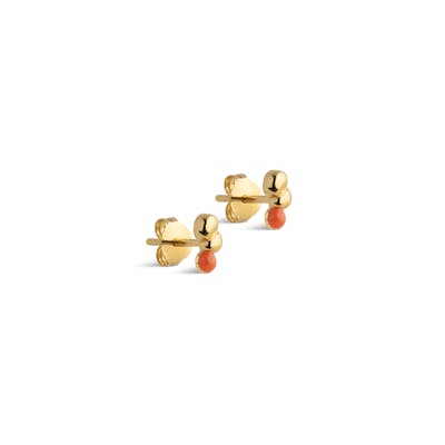 Enamel Copenhagen — Nara Studs Light Coral Enamel Copenhagen Nara Studs Light Coral — Earrings
