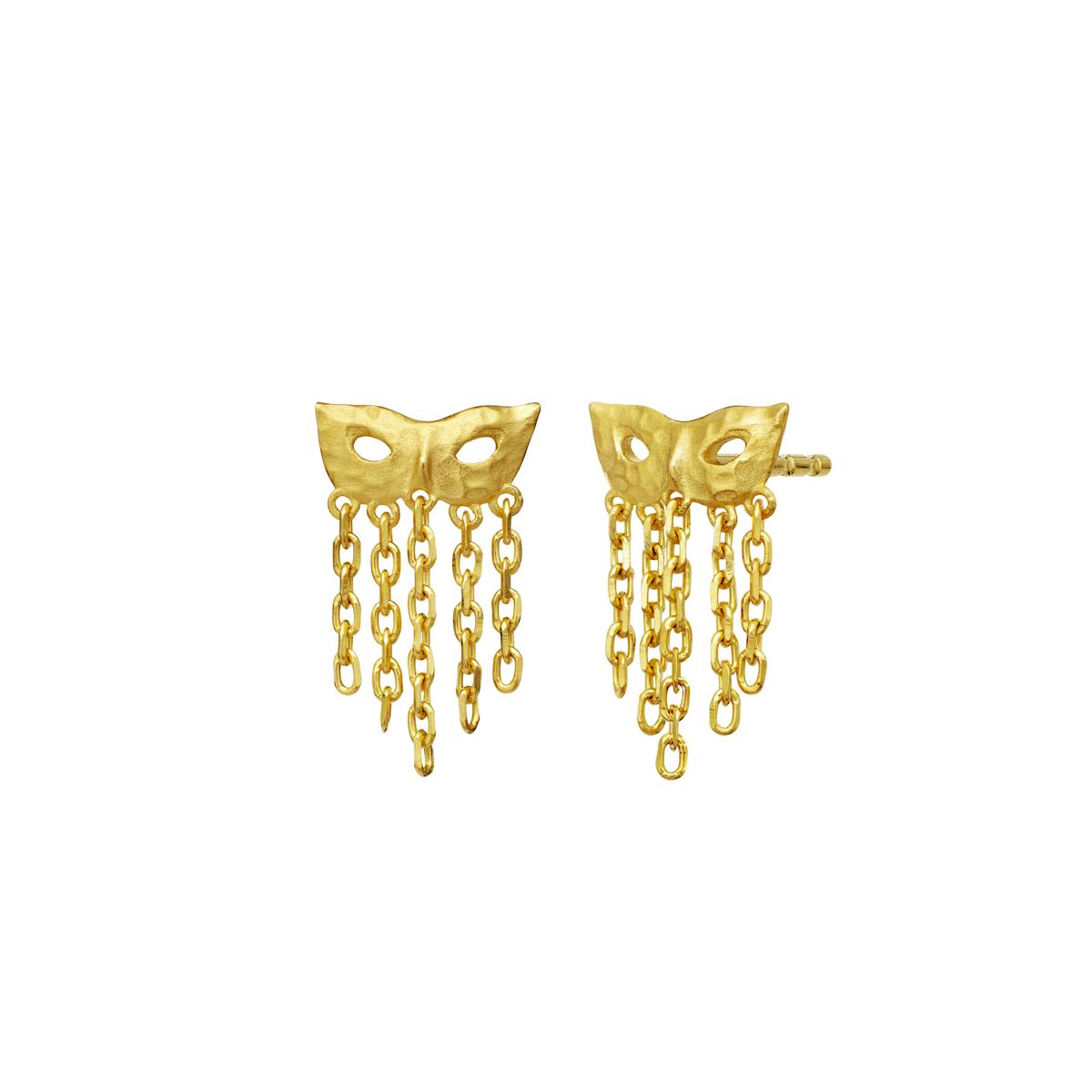 Maanesten — Celare Earrings Golden mask and chain earsticks