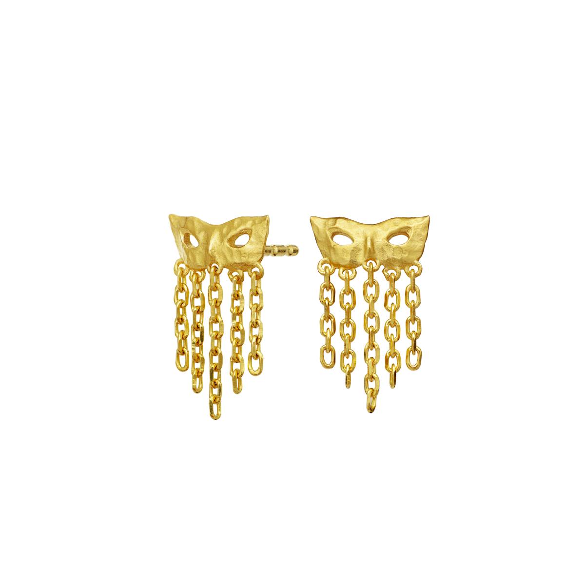 Maanesten — Celare Earrings Golden mask and chain earsticks
