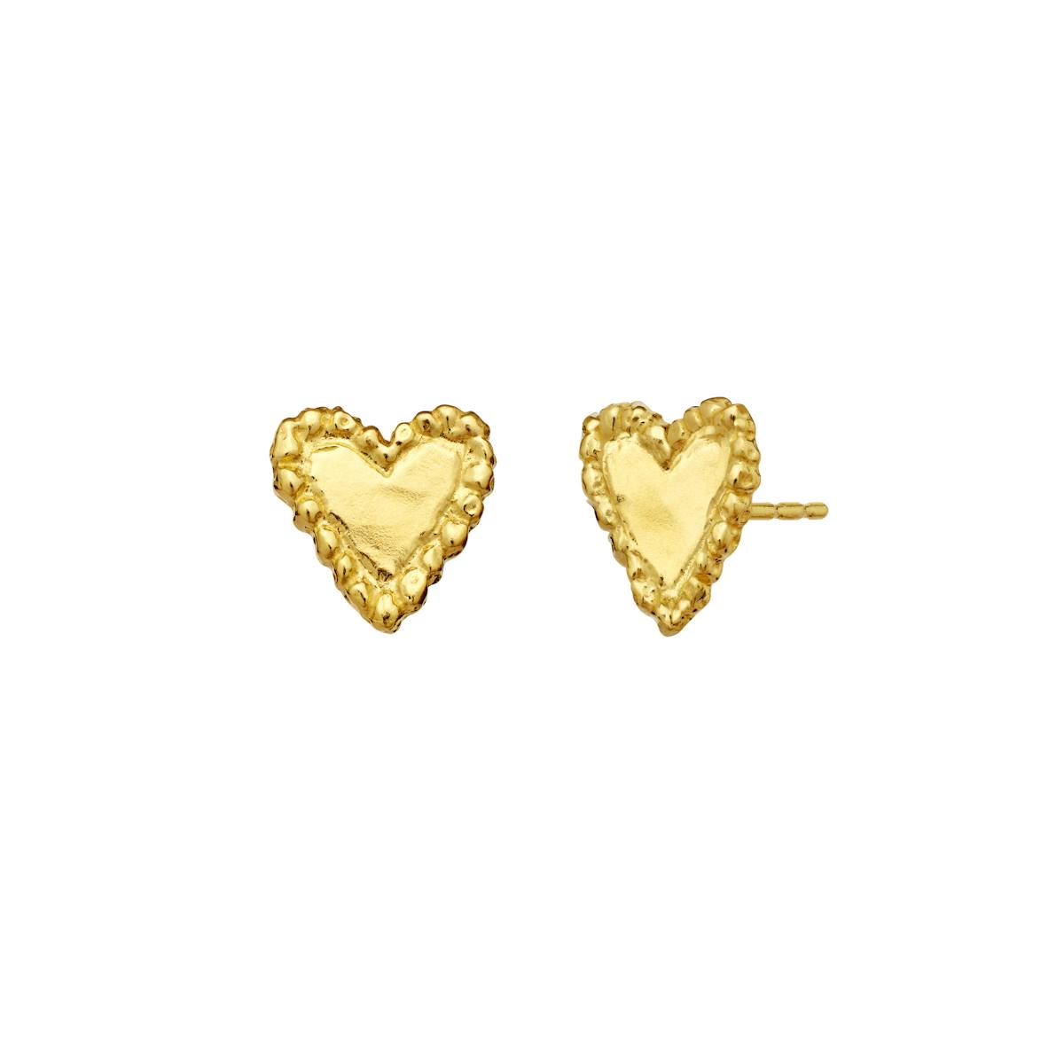 Maanesten — Julie Earrings Golden heart earsticks