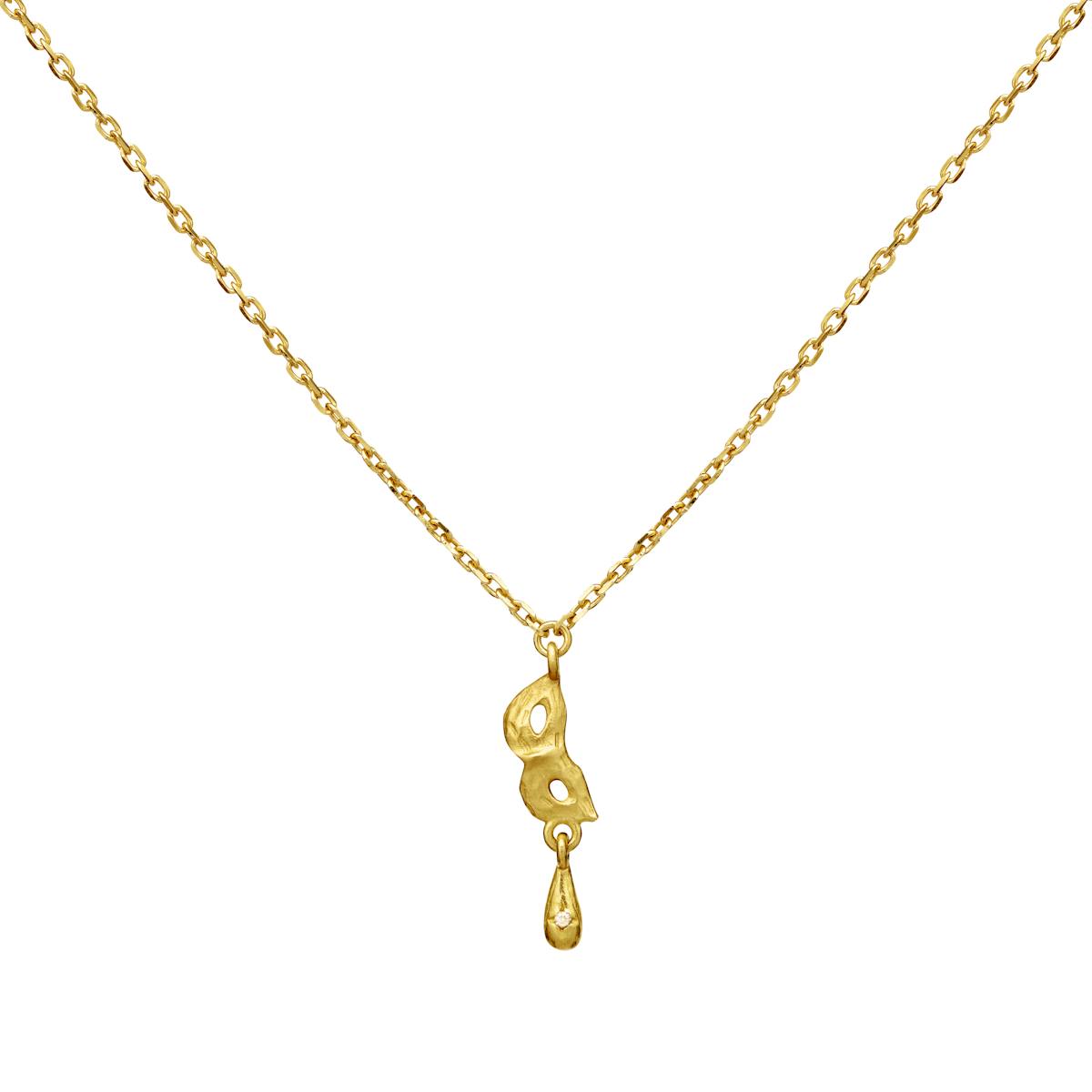 Maanesten — Romeo Necklace Golden romeo necklace with zirkonia