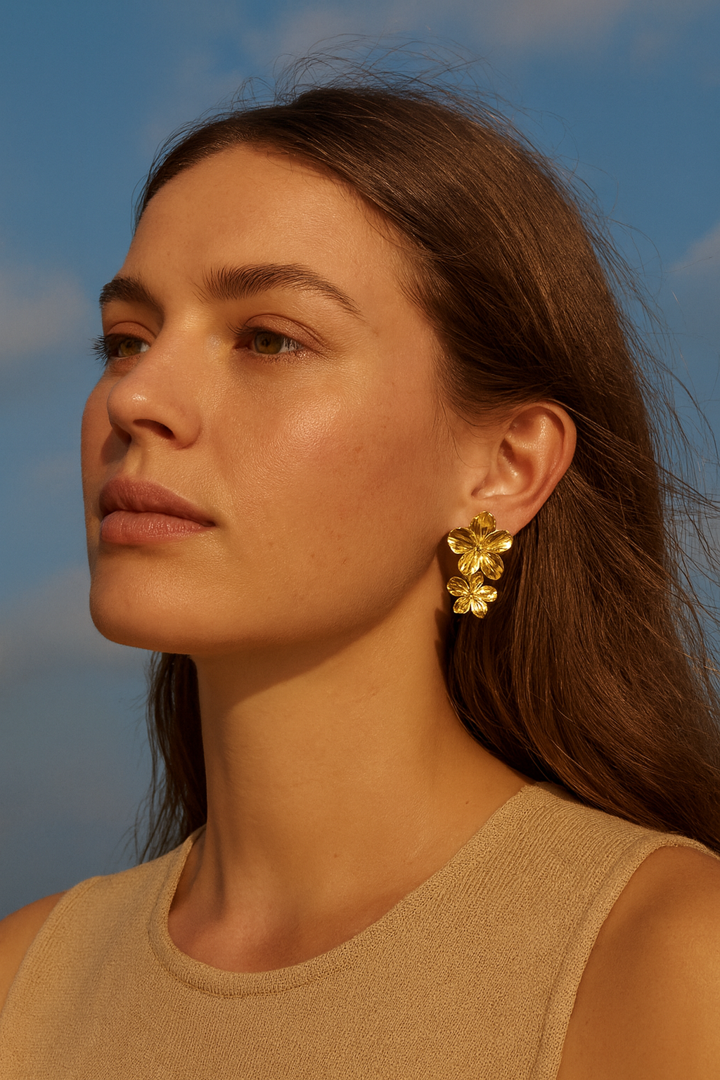 Ayo Copenhagen Flora Twin Flower Earring — Náušnice