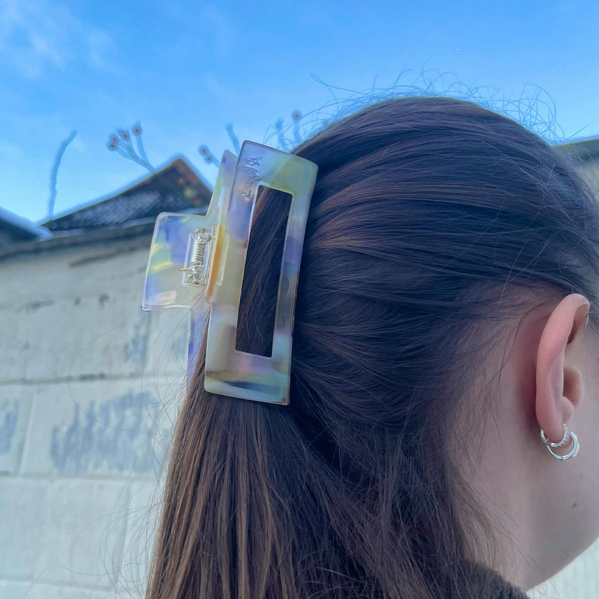 A-Hjort Jewellery — Square Hairclaw Golden Lavender A-Hjort Jewellery Square Hairclaw Golden Lavender — Accessoire