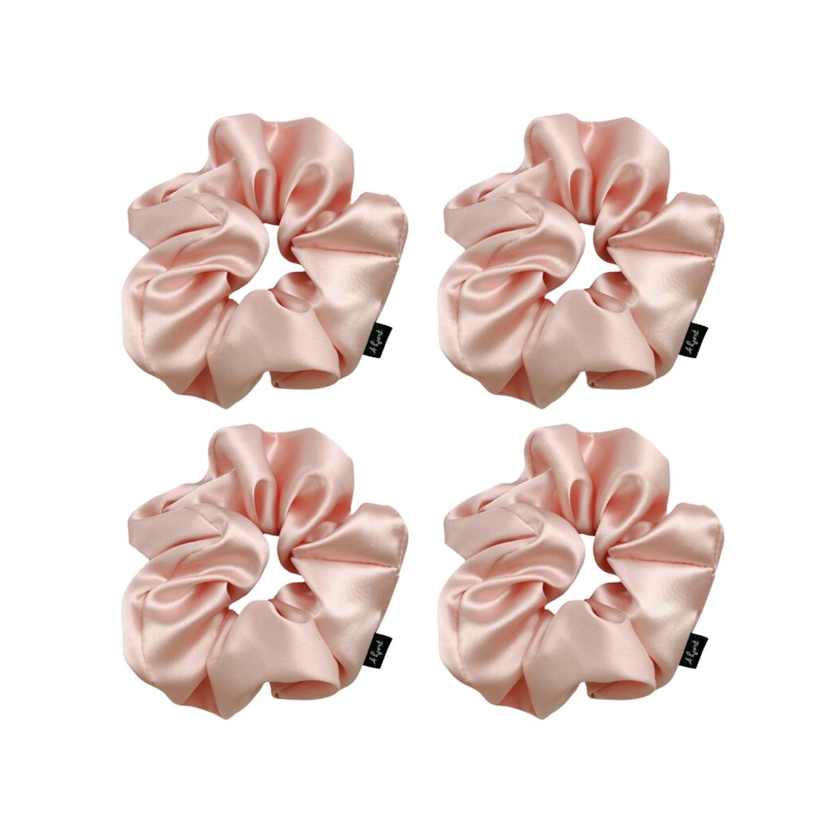 A-Hjort Jewellery — 4-Pack Hair Scrunchie Light Rose Satin A-Hjort Jewellery 4-Pack Hair Scrunchie Light Rose Satin — Accessoire