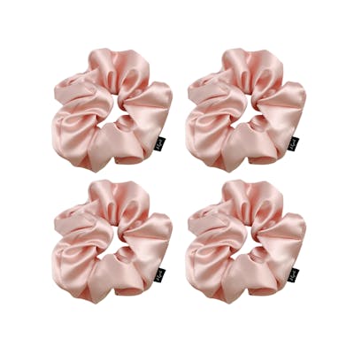 A-Hjort Jewellery — 4-Pack Hair Scrunchie Light Rose Satin A-Hjort Jewellery 4-Pack Hair Scrunchie Light Rose Satin — Accessories