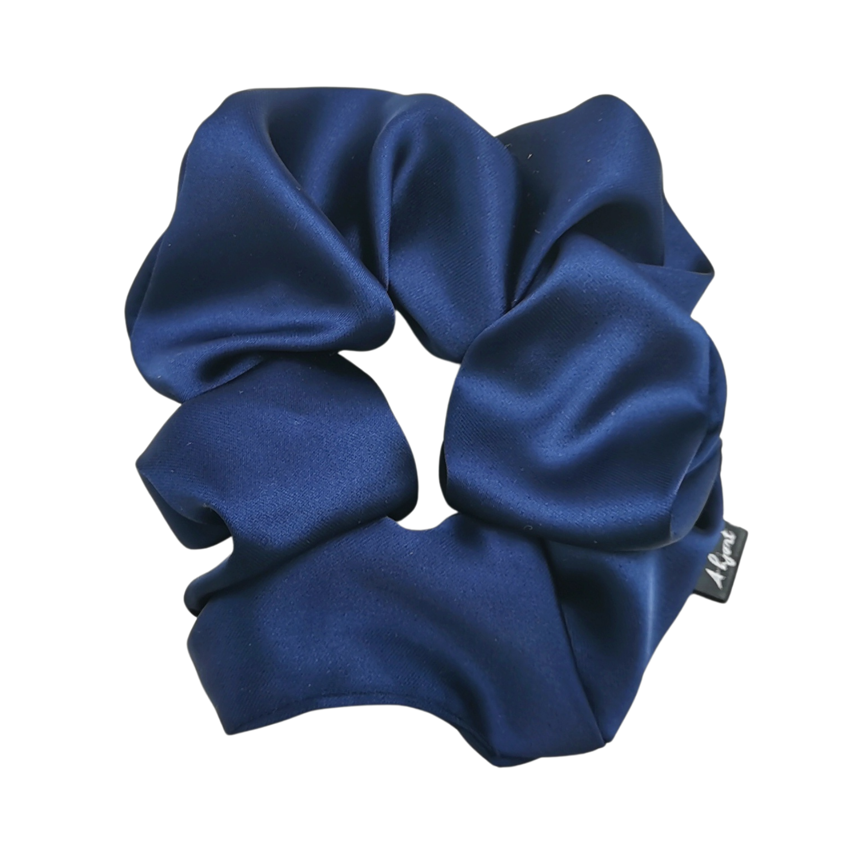 A-Hjort Jewellery 4-Pack Hair Scrunchie Navy Satin — Accessoire
