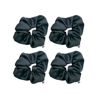 A-Hjort Jewellery — 4-Pack Hair Scrunchie Black Satin A-Hjort Jewellery 4-Pack Hair Scrunchie Black Satin — Accessories