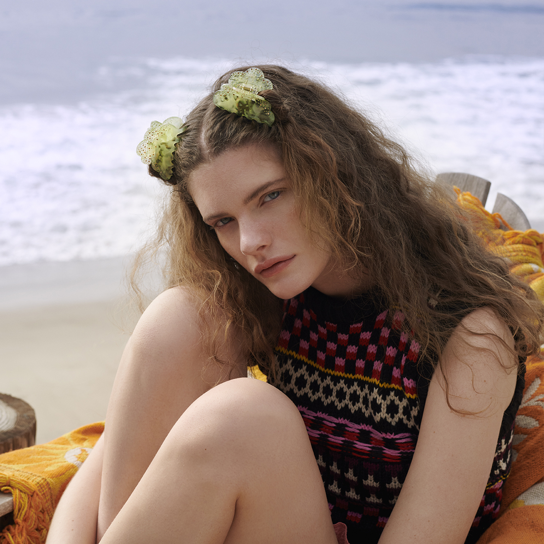 Maanesten Sky Hair Claw Lime — Accessoarer