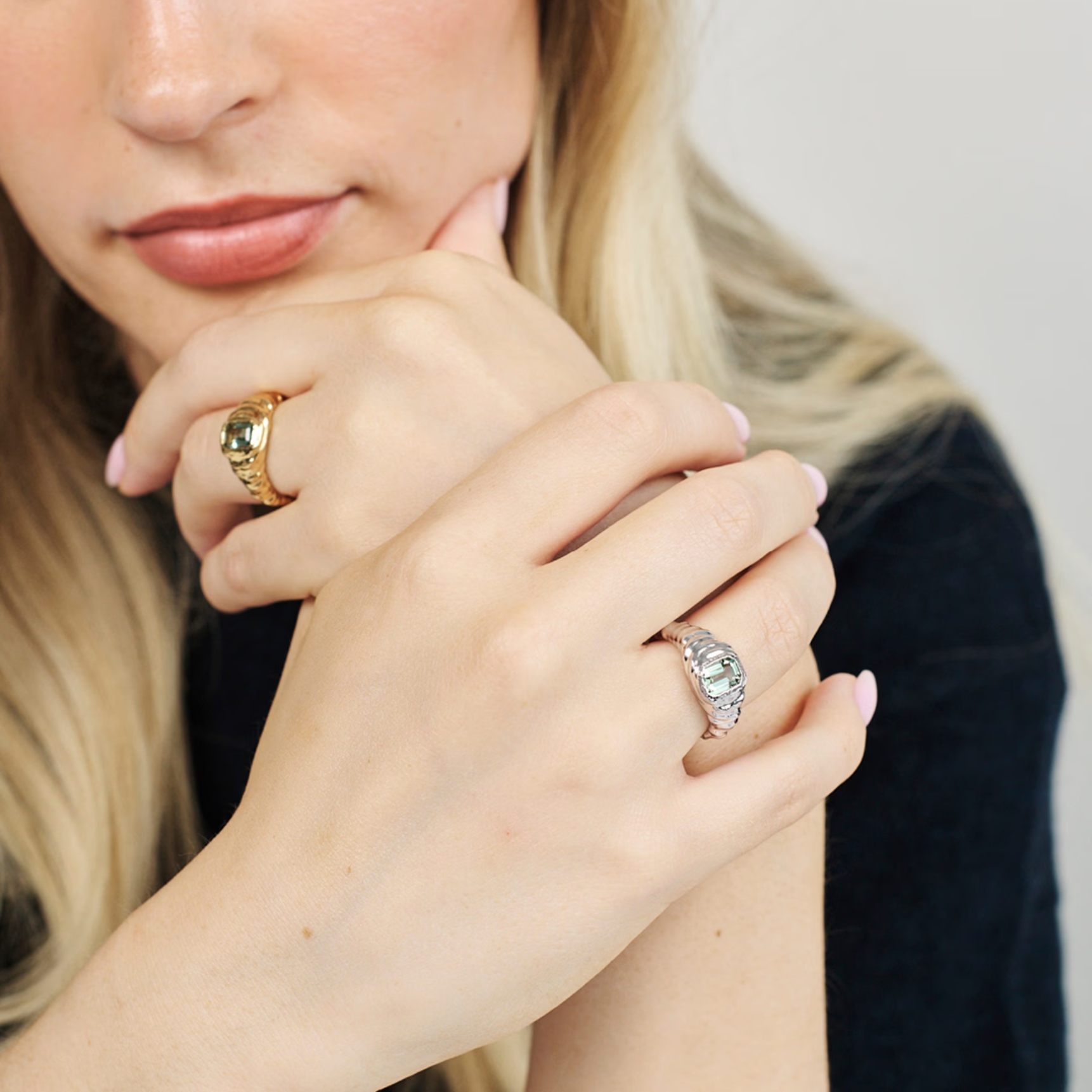 Studio Z Icicle Green Zircon Ring — Ring