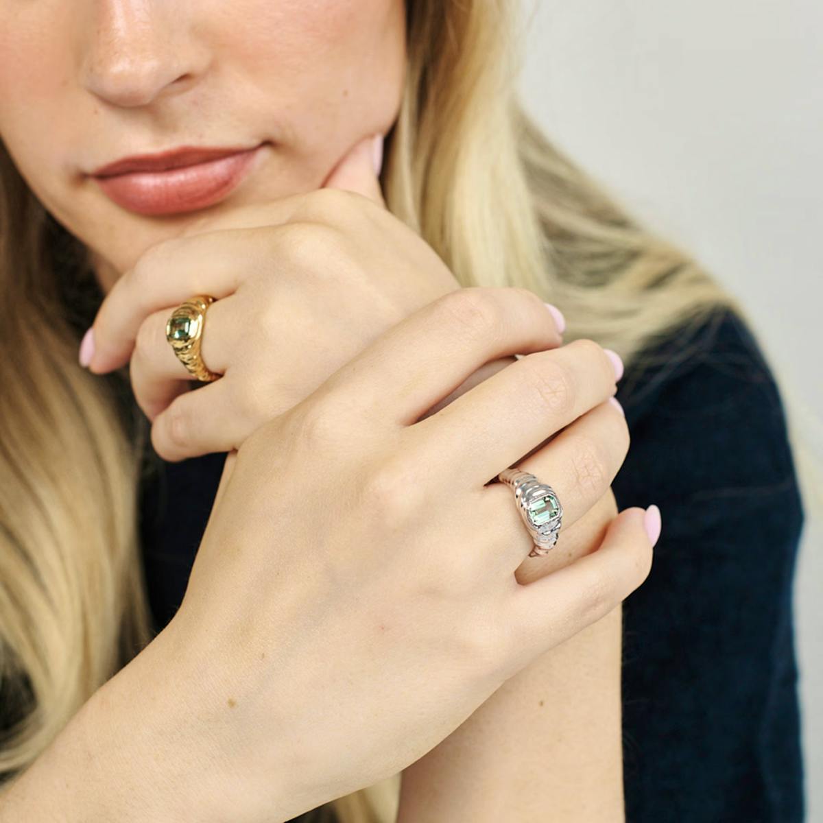 Studio Z — Icicle Green Zircon Ring Studio Z Icicle Green Zircon Ring — Bagues