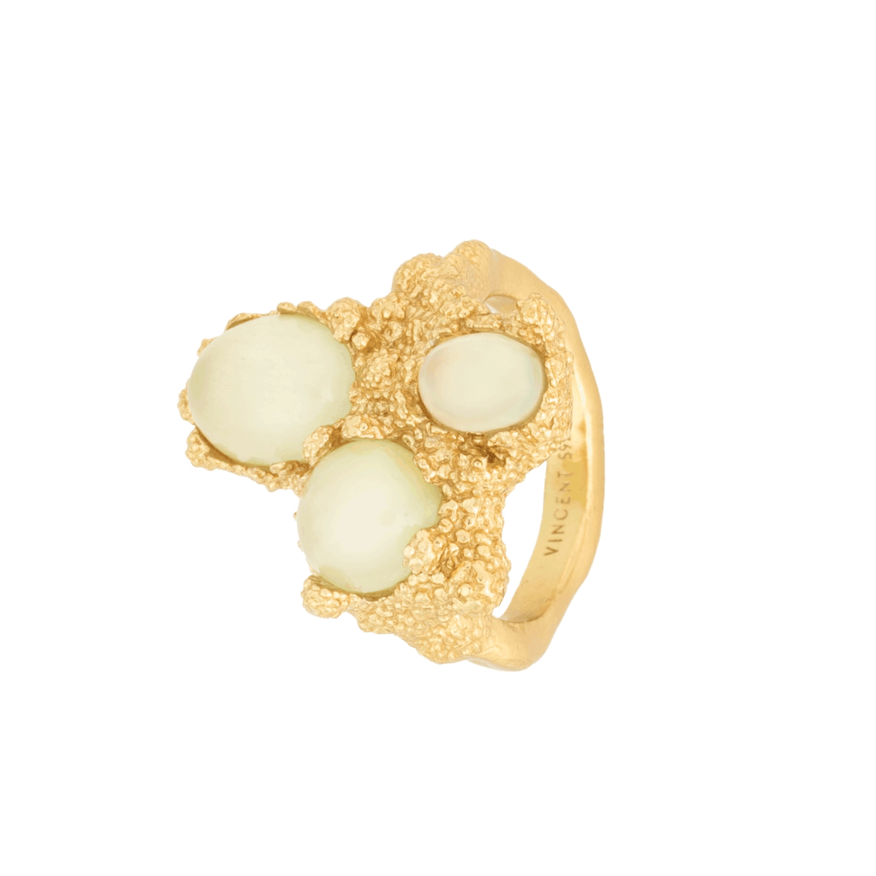 House Of Vincent Vows of Tide Ring Bowenite Gilded — Ring