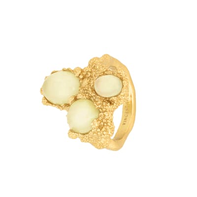 House Of Vincent — Vows of Tide Ring Bowenite Gilded House Of Vincent Vows of Tide Ring Bowenite Gilded — Ring