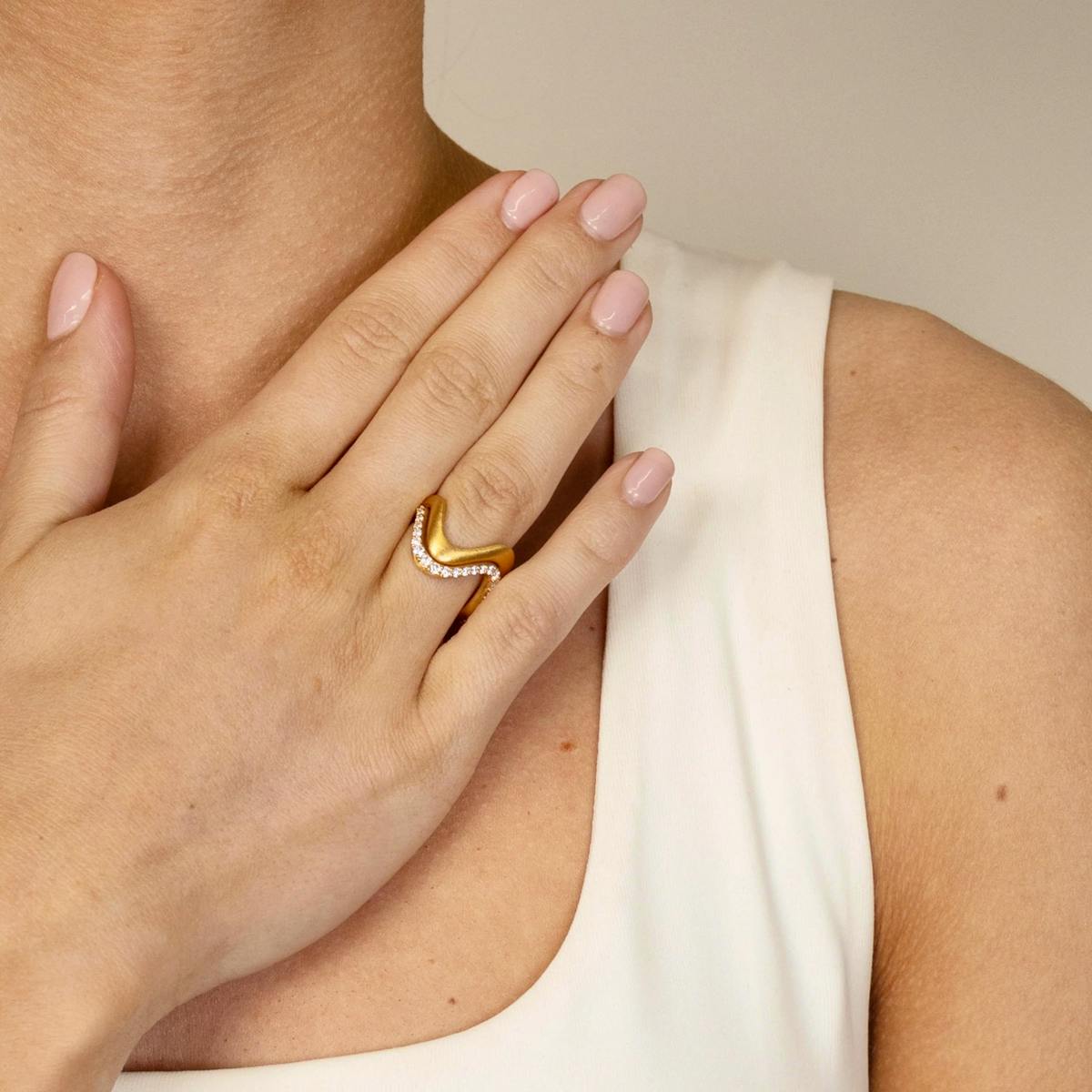 byBiehl — Wave Sparkle Ring Large byBiehl Wave Sparkle Ring Large — Ring