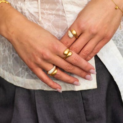 byBiehl — Ocean Flow Duo Ring Sparkle byBiehl Ocean Flow Duo Ring Sparkle — Bagues
