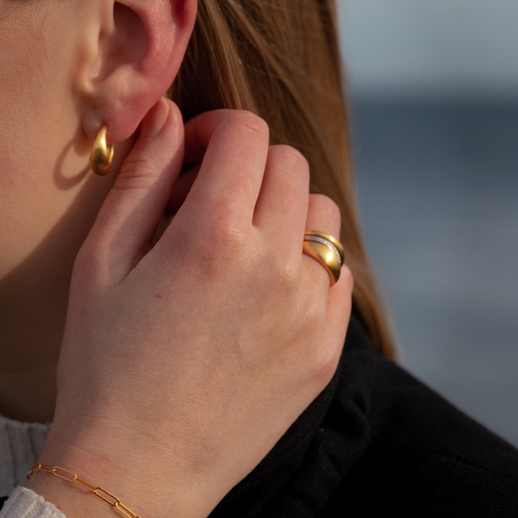 byBiehl Ocean Flow Band Sparkle — Ring