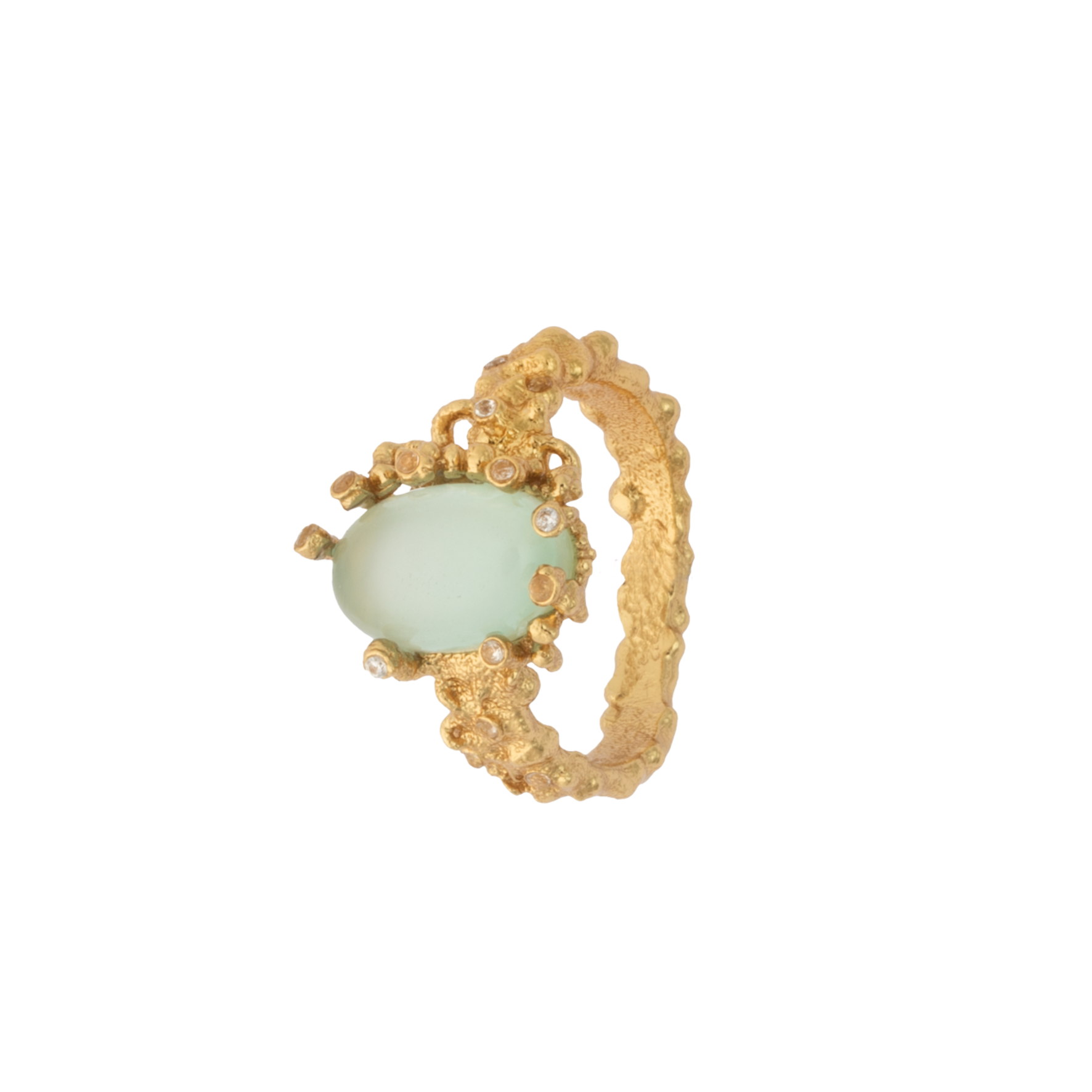 House Of Vincent Delusive Truth Ring Chalcedony Gilded — Ring