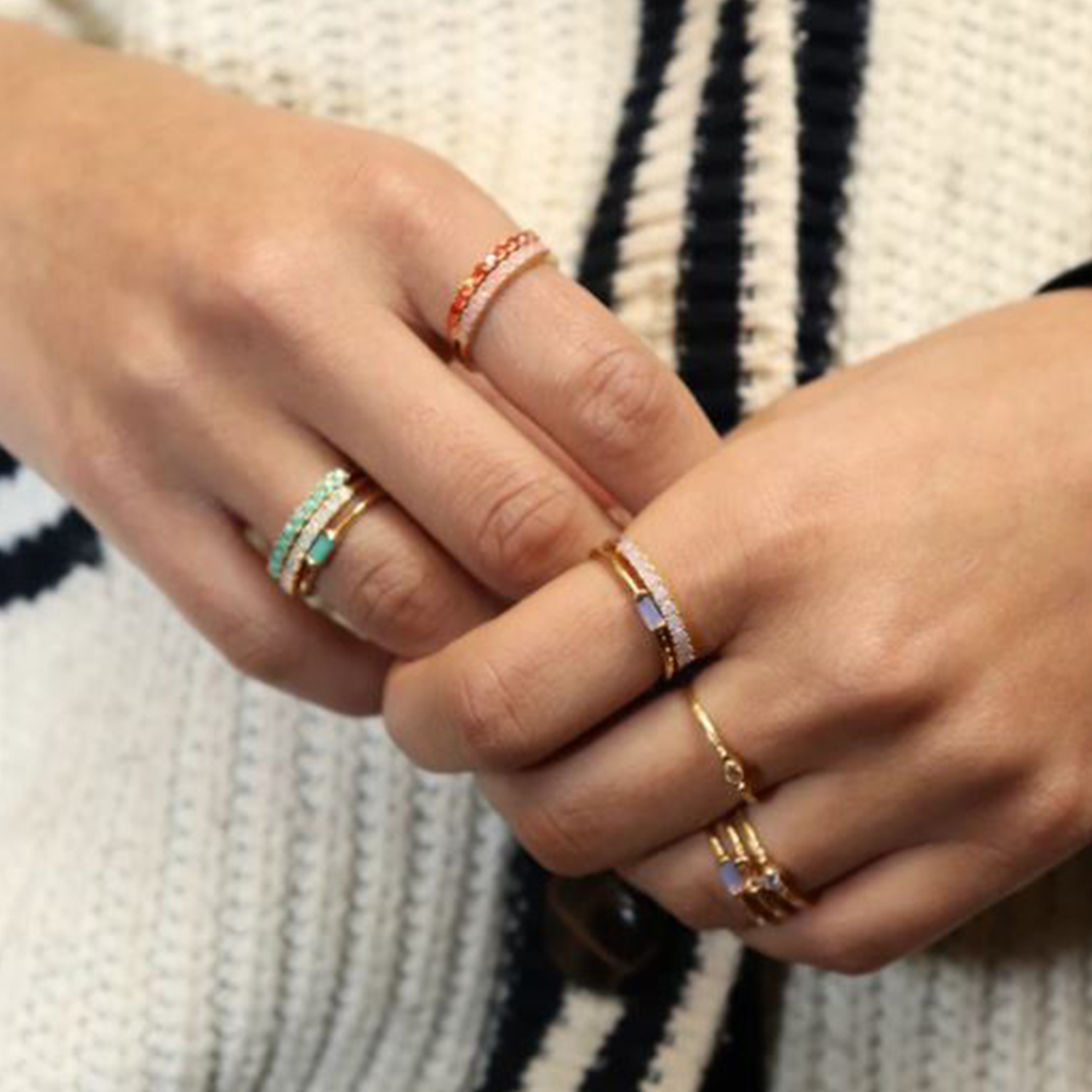 Pico Fineley Crystal Ring Mint — Kroužek