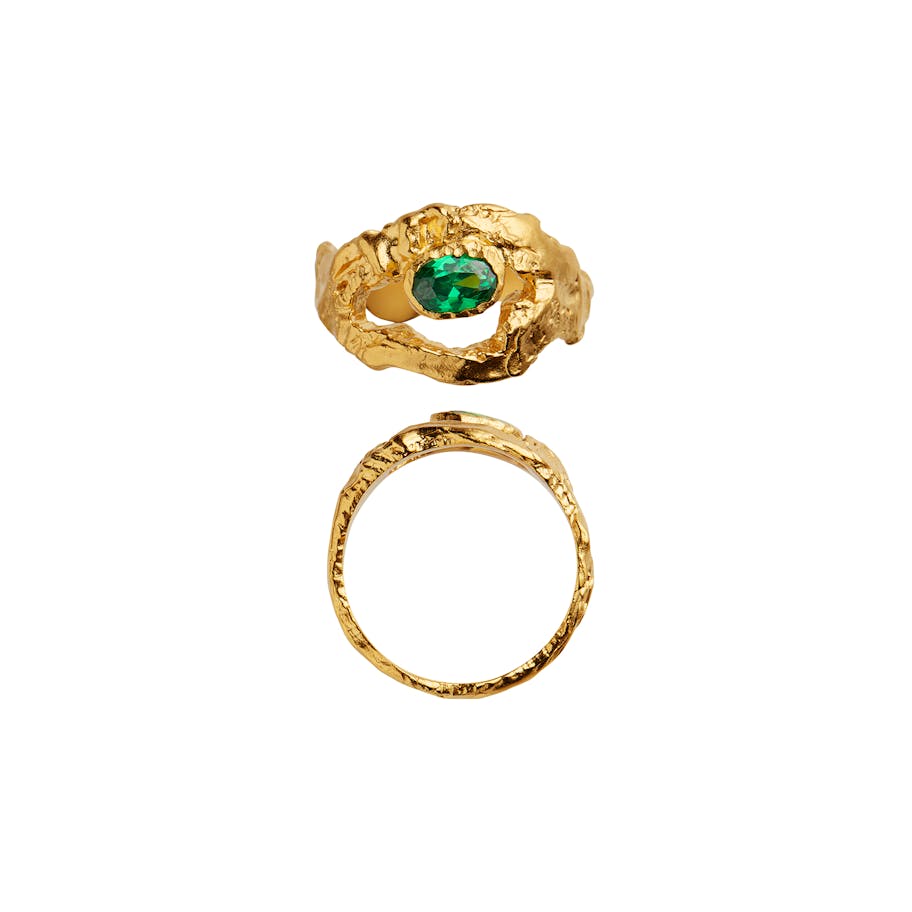 STINE A Jewelry — My Love Rock Ring With Green Stone STINE A Jewelry My Love Rock Ring With Green Stone — Ring