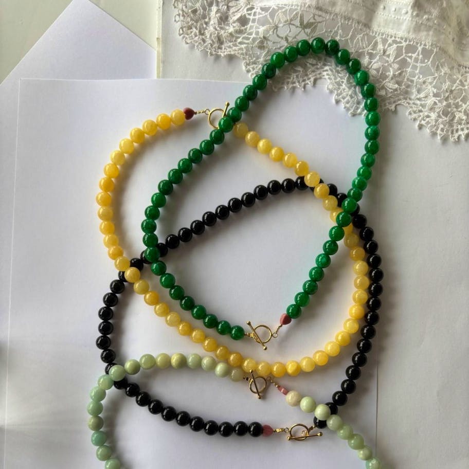 STINE A Jewelry — Cherrie Bon Bon Happy Green Necklace STINE A Jewelry Cherrie Bon Bon Happy Green Necklace — Halskjeder