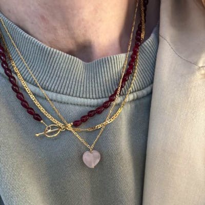 STINE A Jewelry — Love Drop Necklace Burgundy STINE A Jewelry Love Drop Necklace Burgundy — Necklace