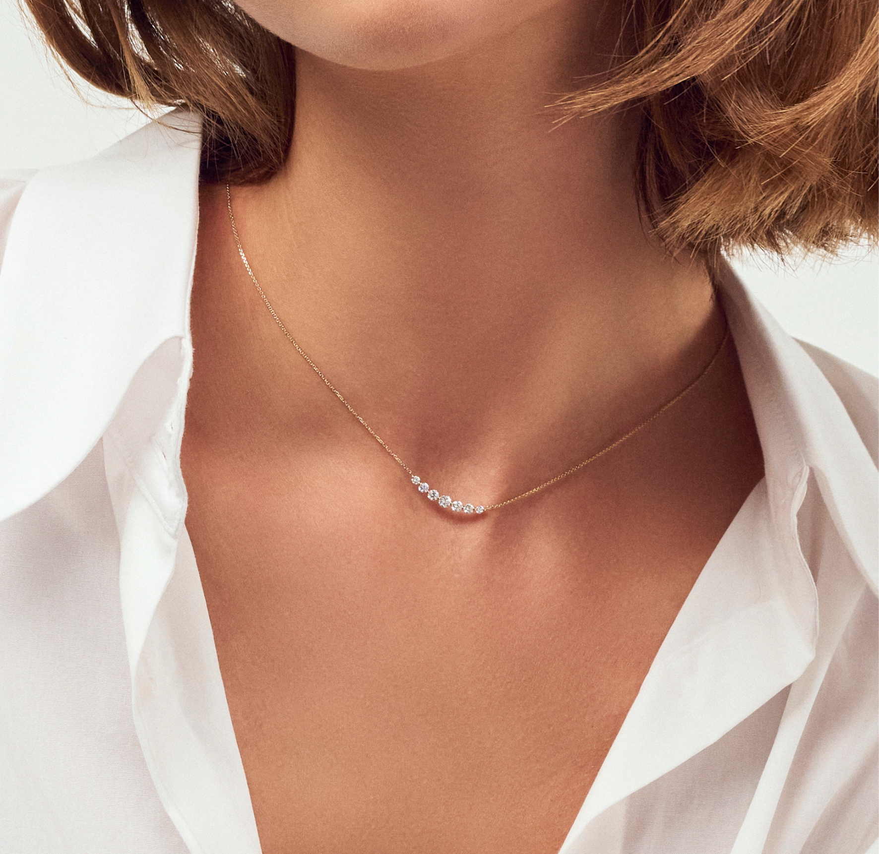 Sif Jakobs Diamond Tiara Grande Necklace 0.46 ct — Halskæde