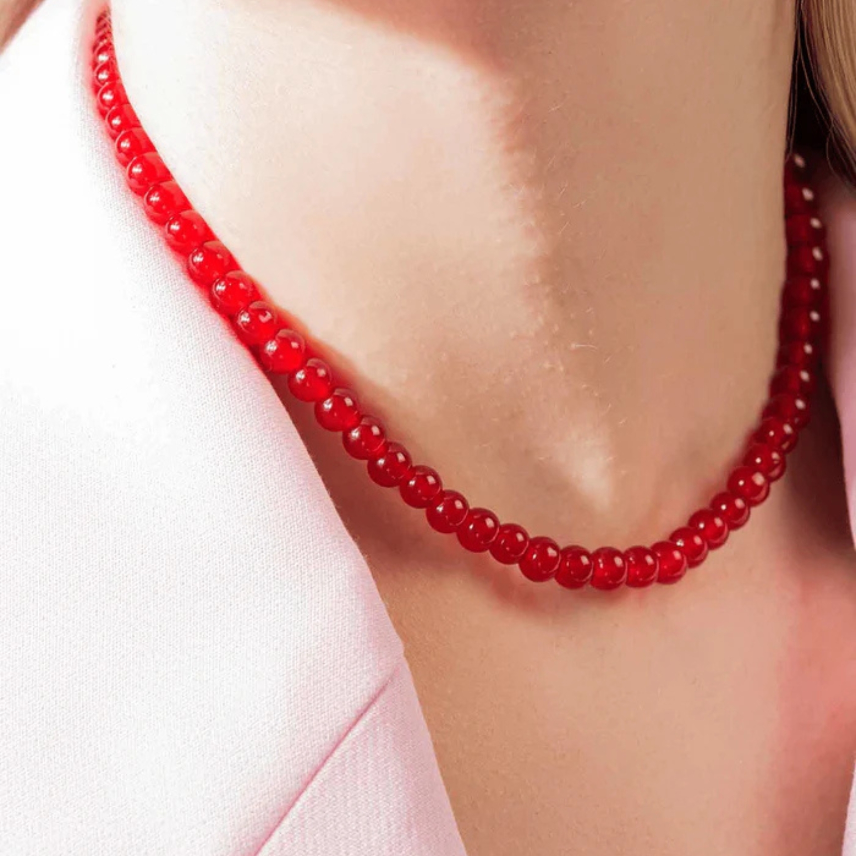 House Of Vincent Candy Coral Berry Small Necklace — Halskette