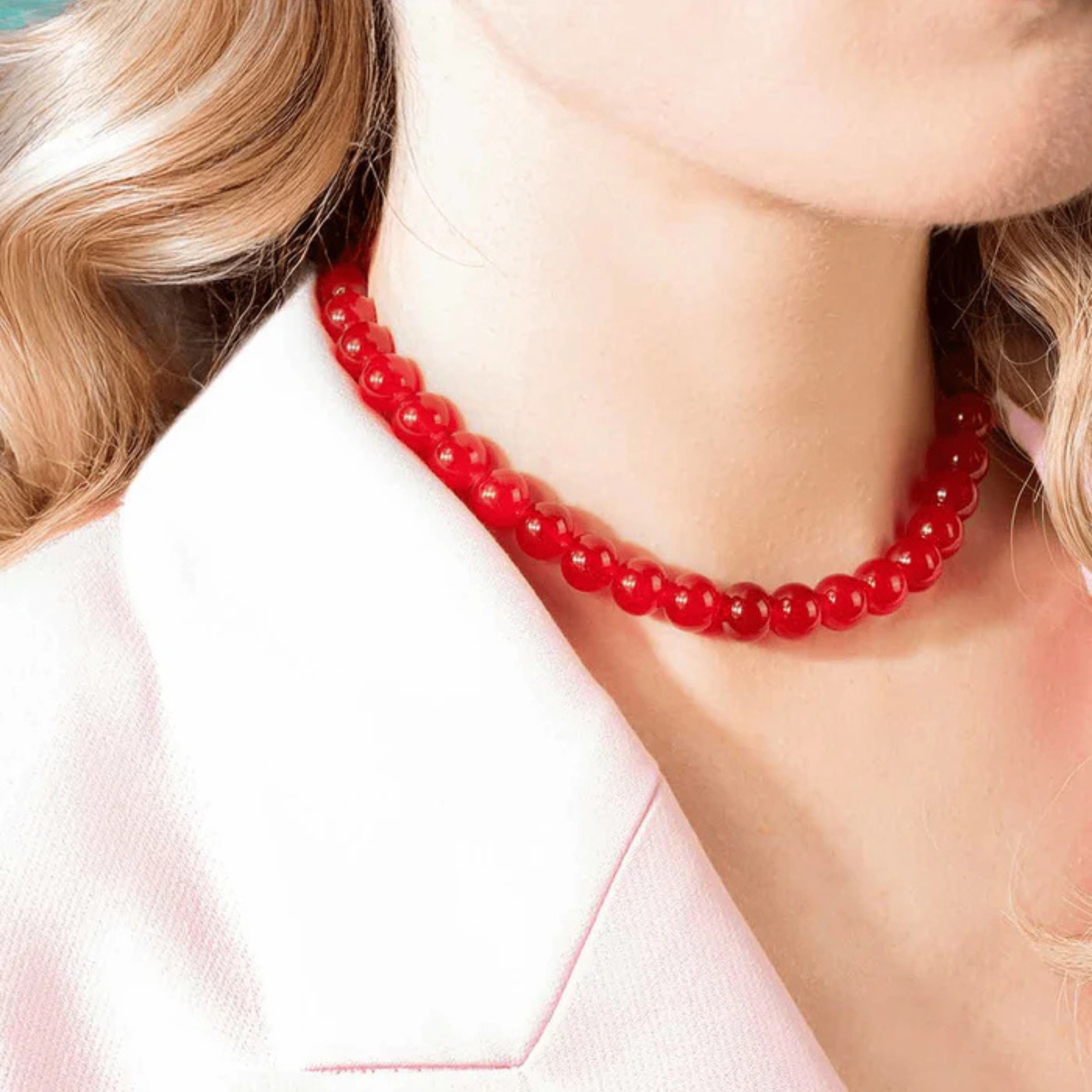 House Of Vincent Candy Coral Berry Medium Necklace — Halskette